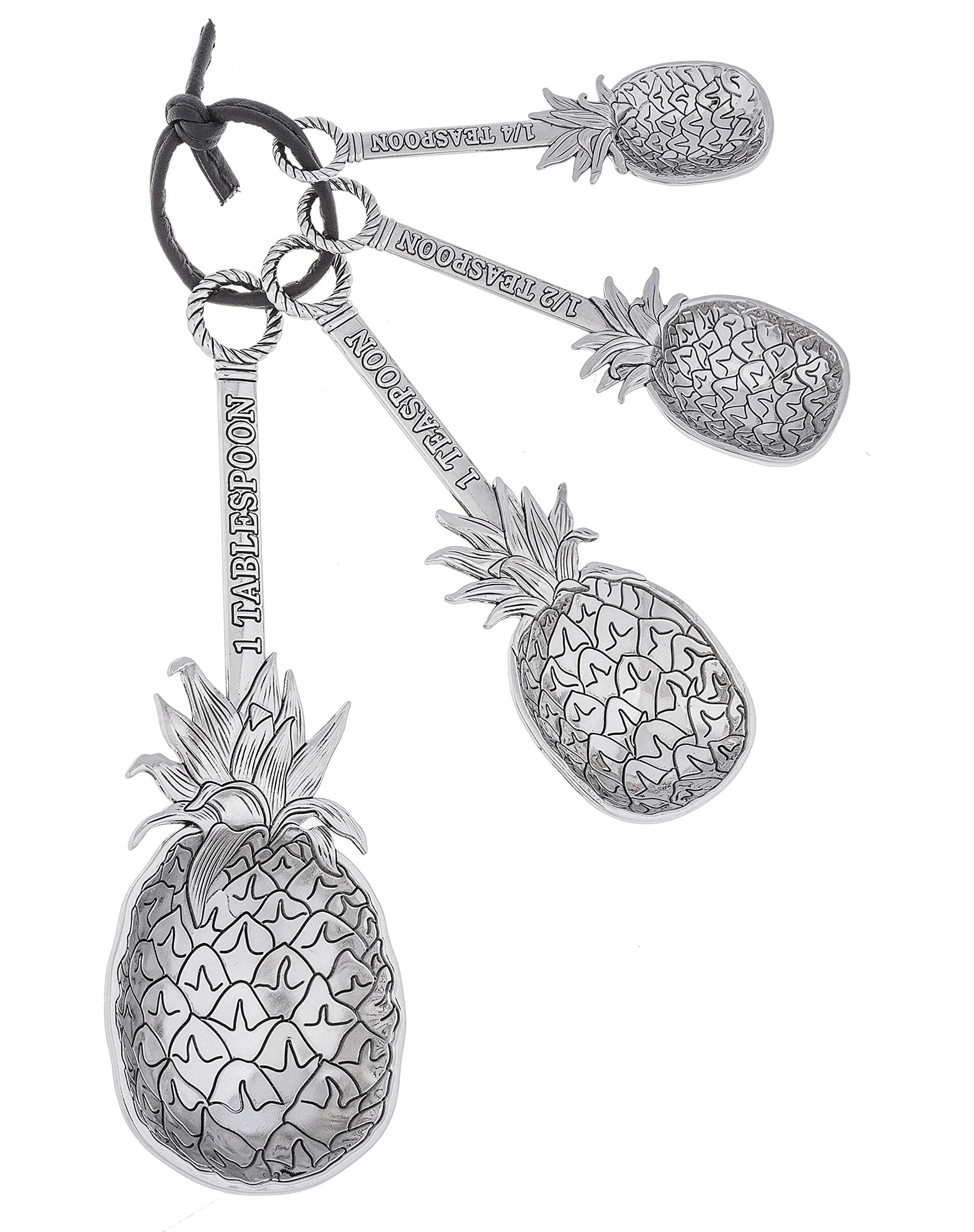 Ganz Measuring Spoons Witho Color - Pineapples (4 Piece Set)