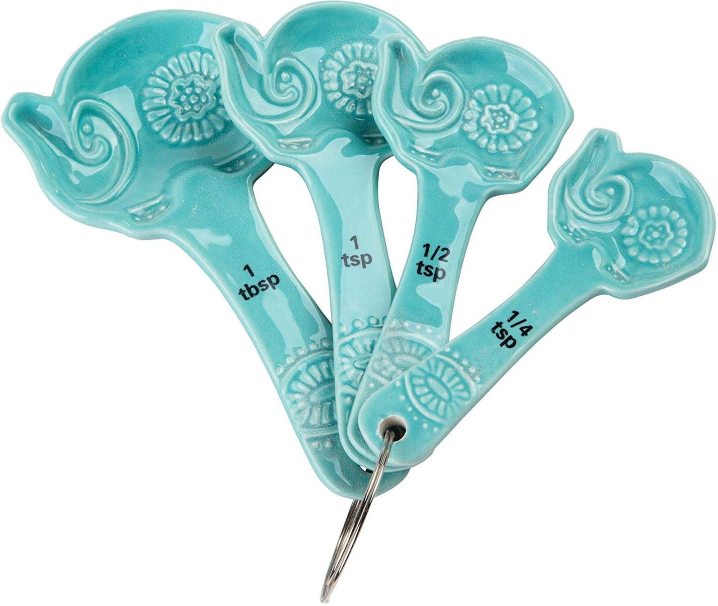 Home Essentials Turquoise Elephant Measuring Spoon Set of 4