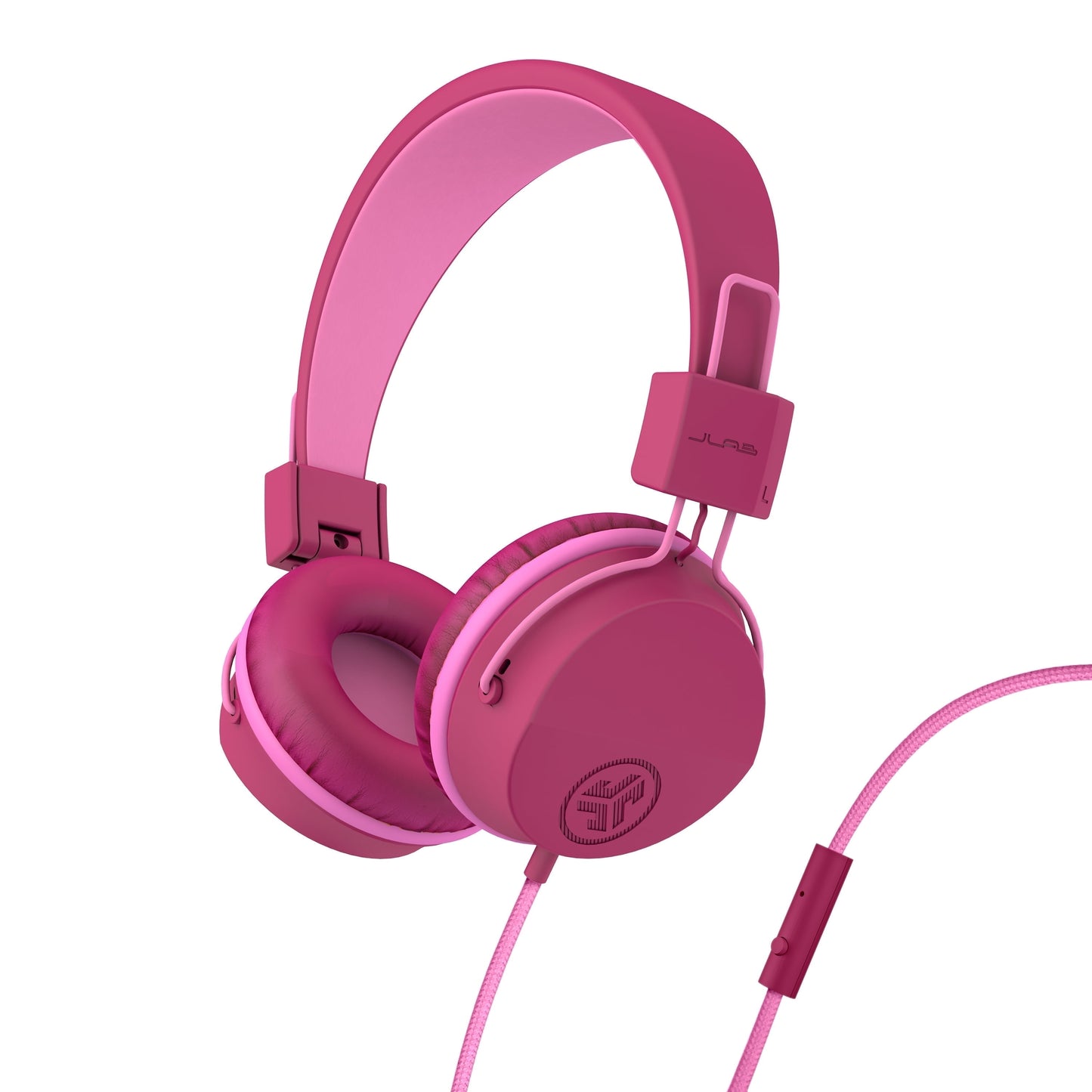 JLab JBuddies Studio On-Ear Kids Wired Headphones, Blue/Green, Studio Volume Safe, Volume Limiter, Folding, Adjustable, Noise Isolation, with Mic