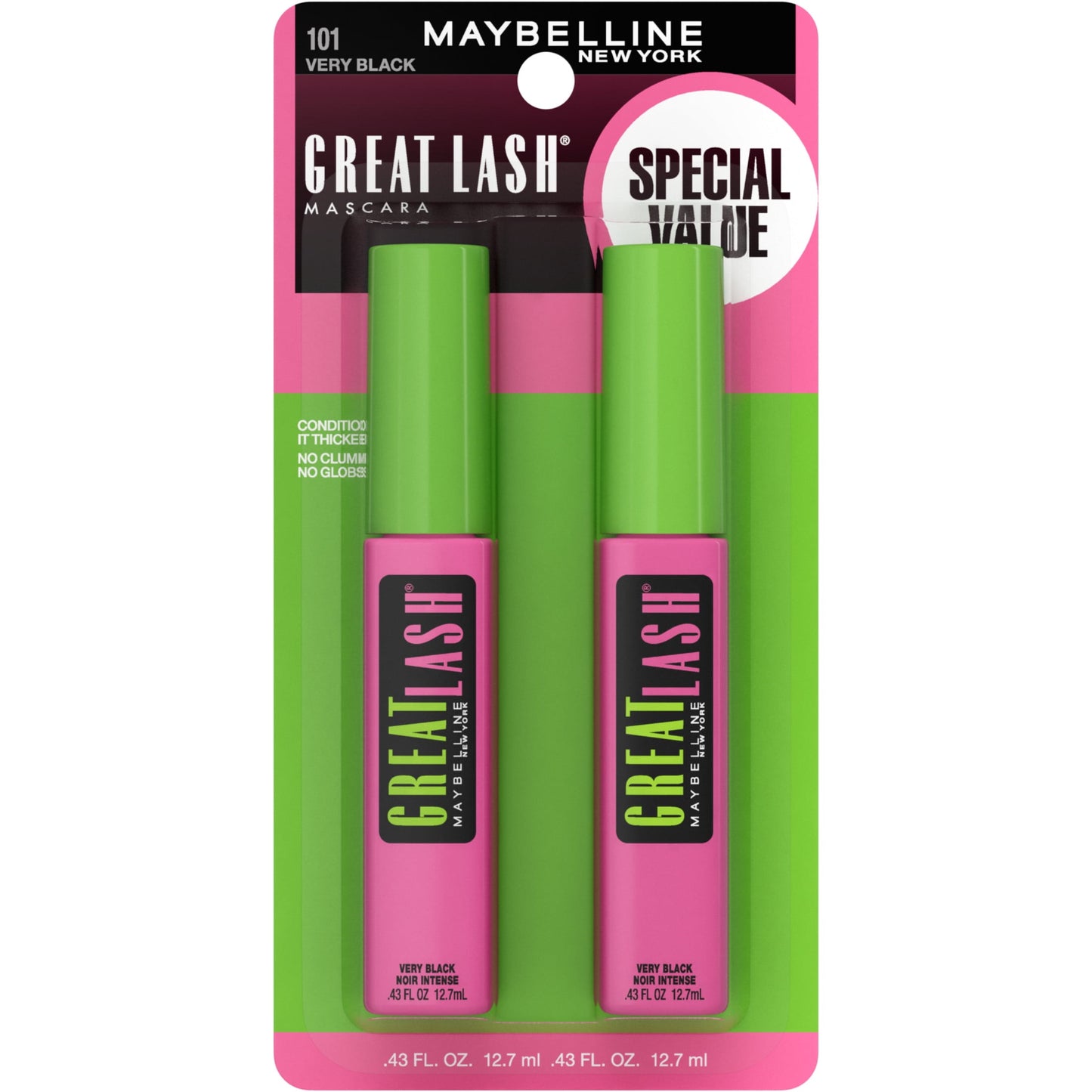 Maybelline Great Lash Lots of Lashes Washable Mascara, Brownish Black, 0.43 fl oz
