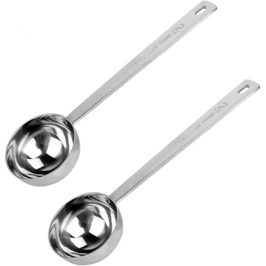 Measuring Coffee Scoop, Casewin Stainless Steel Ground Coffee Tablespoon Measure Spoon for 30ML Tea Spoon Measuring Spoon, 2PCS