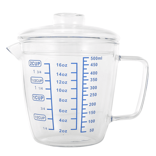 Measuring Cup Beaker Cups Liquid Graduated Mug Mixing Ceramic Jug Lid Scale Pitcher Water Container Marking Scales