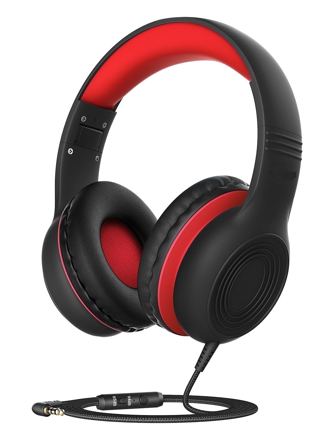 Mpow Kids Headphones with Microphone, Foldable 85/94dB Safe Volume Stereo Adjustable over Ear Headphones for Kids, Girls, Boys, Children, Share Function Wired Kids Headphones for School Tablet