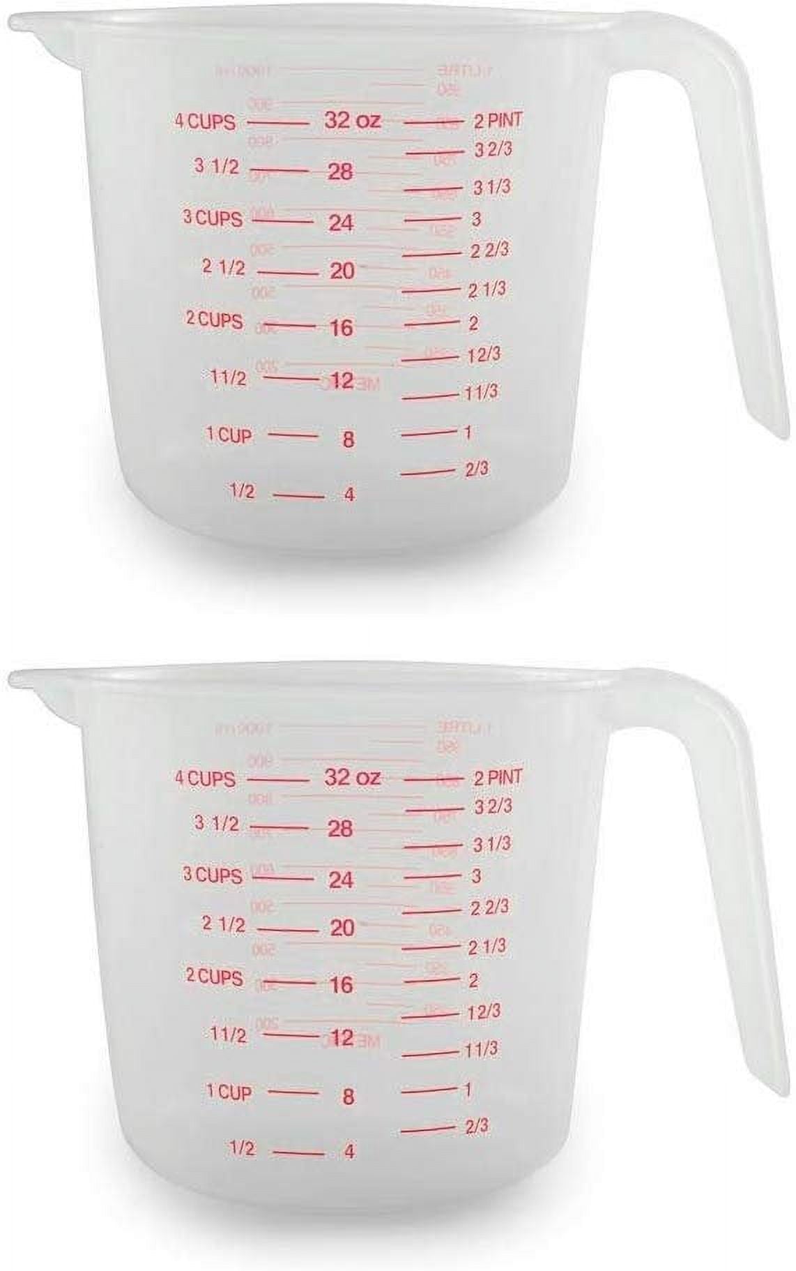 Norpro 4-Cup Capacity Plastic Measuring Cup 2-Pack