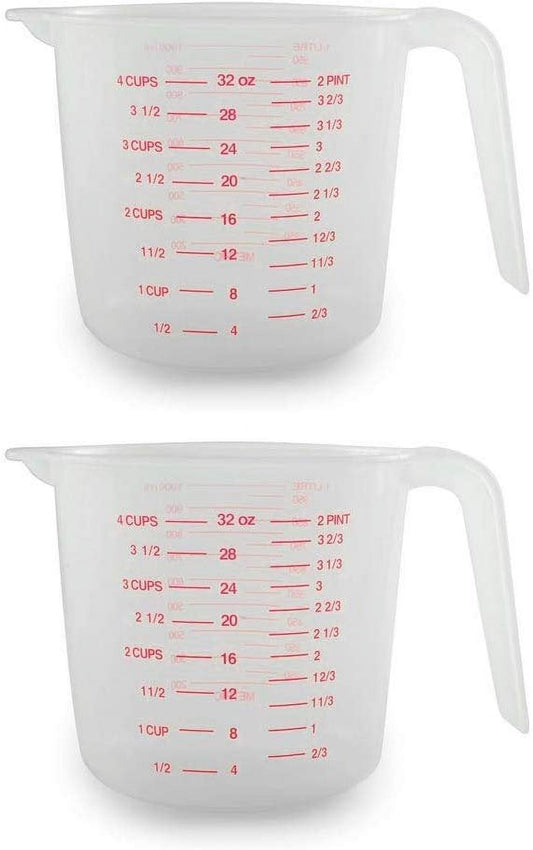 Norpro 4-Cup Capacity Plastic Measuring Cup 2-Pack