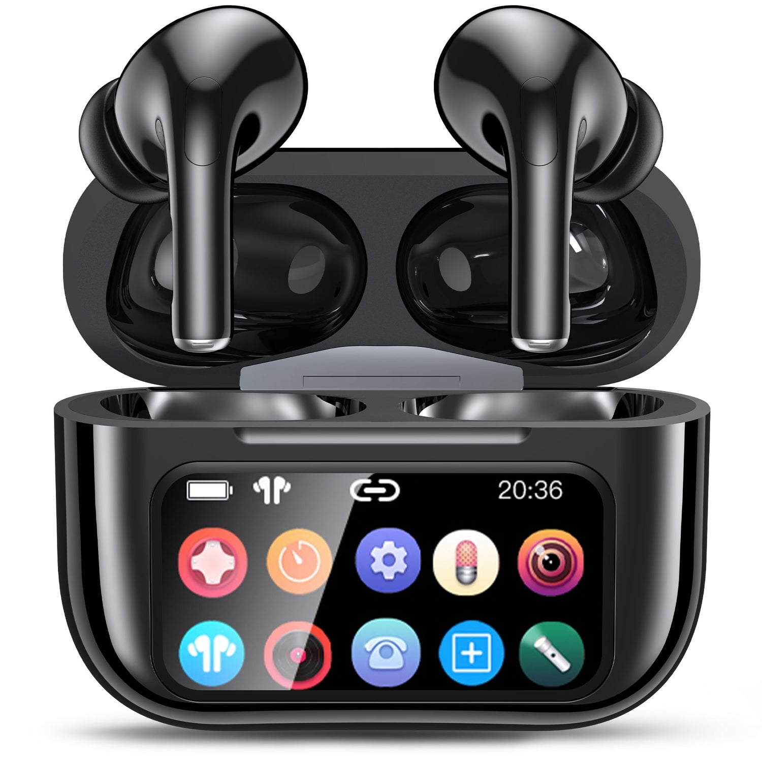 VEAT00L A9 ANC+ENC Earbuds with Smart Touch Screen,Bluetooth 5.4, HiFi Stereo Multiple EQ settings