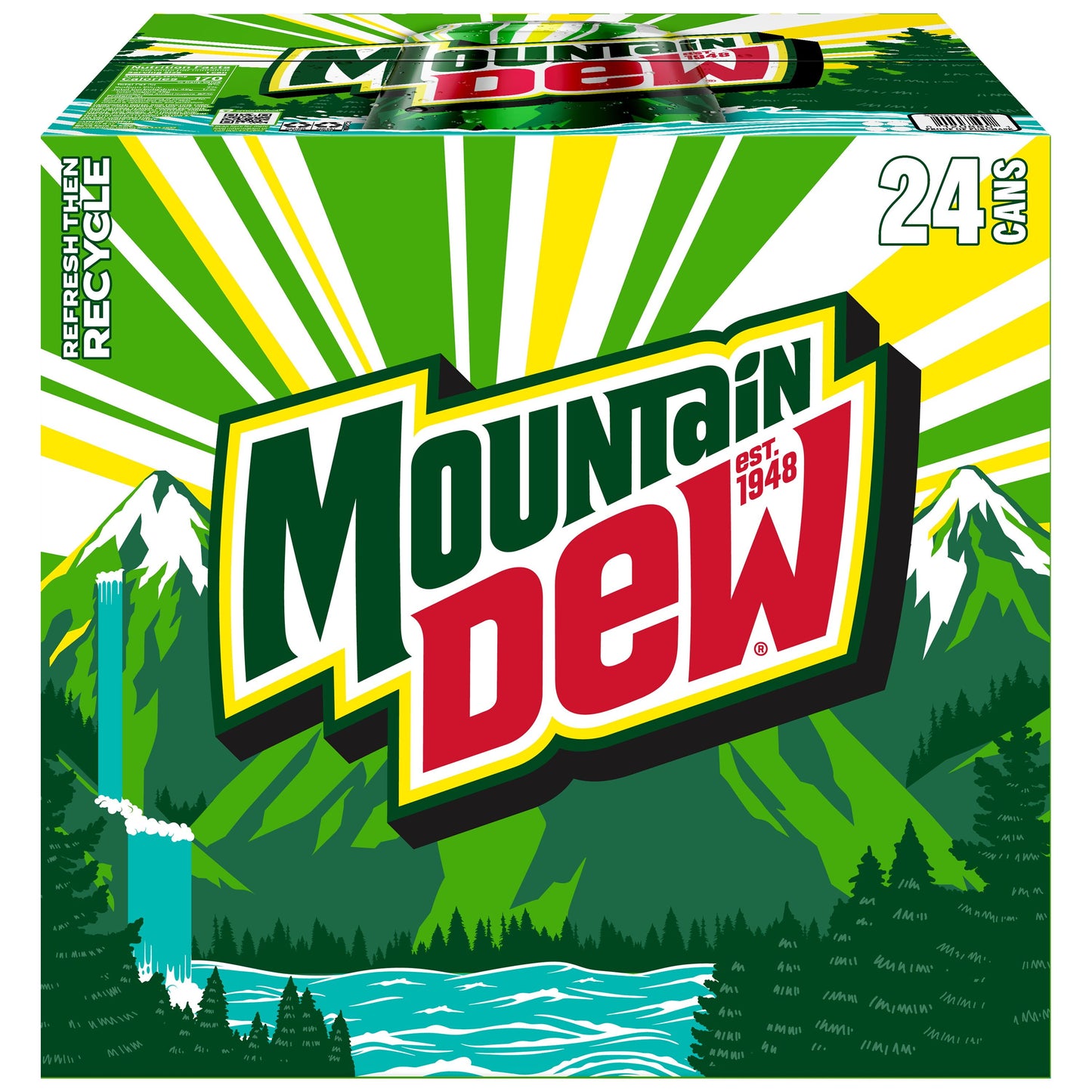 Mountain Dew Citrus Soda, 12 fl oz 24 Pack Cans