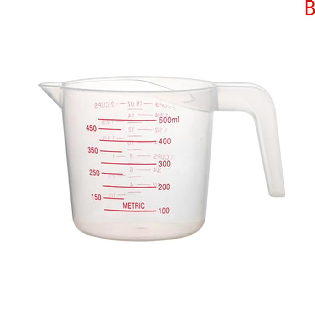 Creative Clear Plastic Liquid Measuring Scale Cup Jug pour F Beaker C6K4 Y6I1
