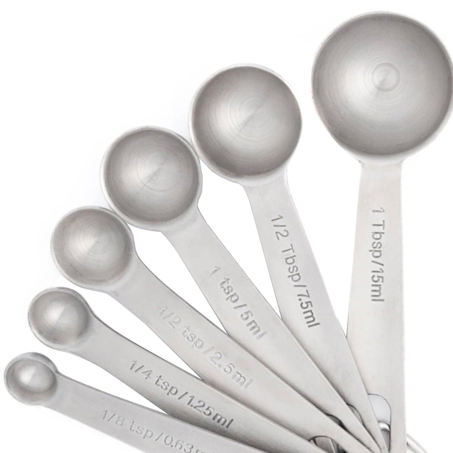 Better Houseware Stainless Steel Measuring Spoon 6 Piece Set, 83105