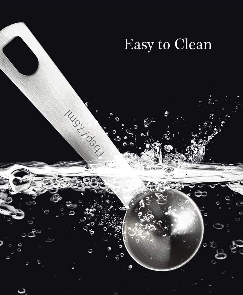 Measuring Spoons, Stainless Steel Measuring Spoons Set of 9, Kitchen Measuring Tools for Ingredients
