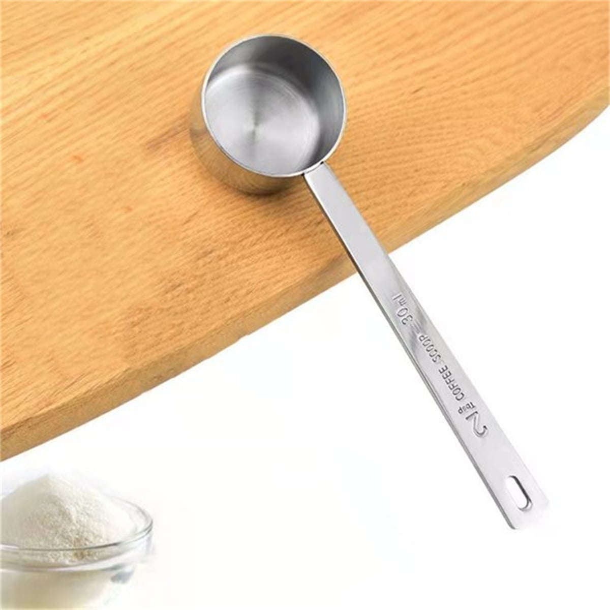 Measuring Coffee Scoop, Casewin Stainless Steel Ground Coffee Tablespoon Measure Spoon for 30ML Tea Spoon Measuring Spoon, 2PCS
