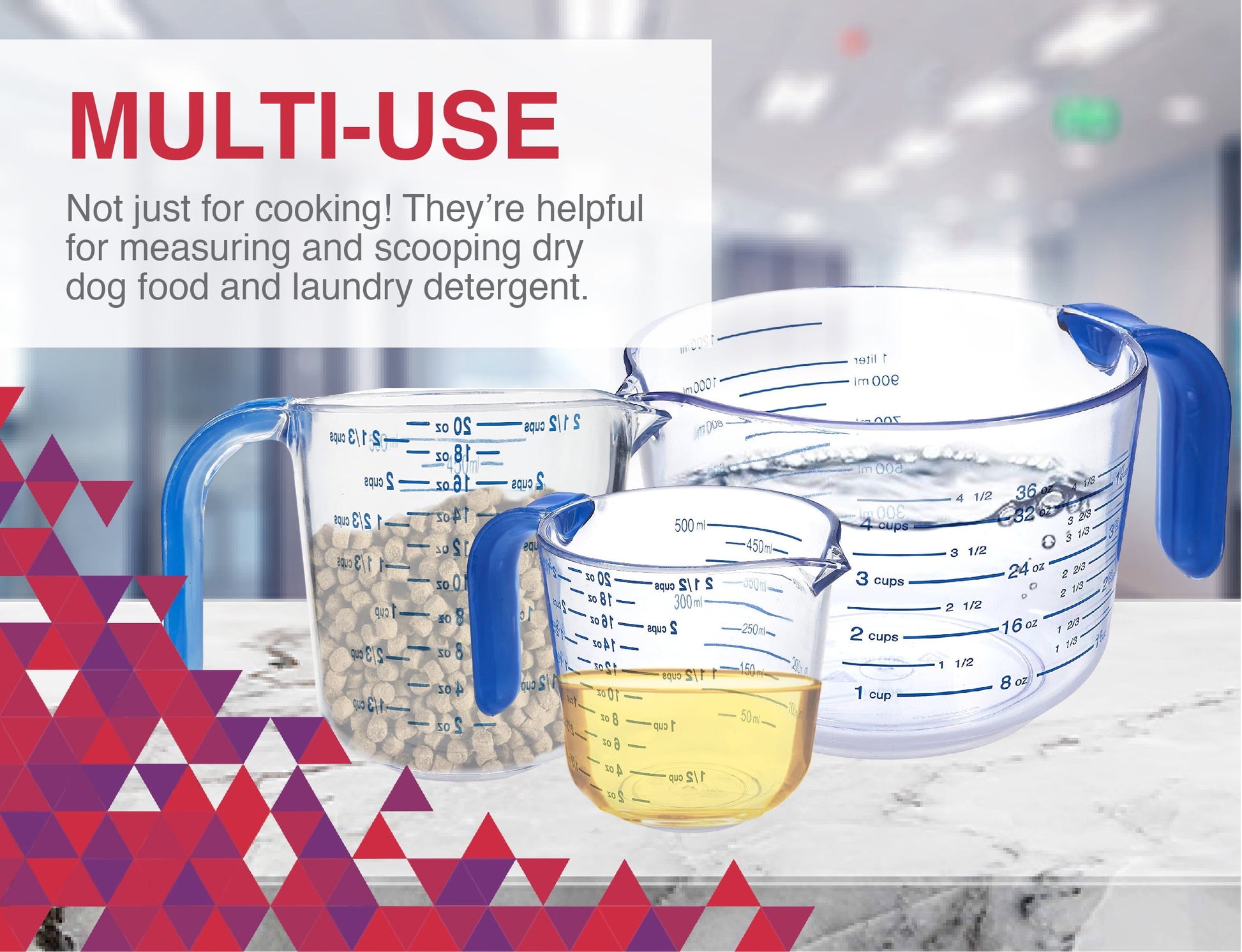 Arrow Plastic 00032 4-1/2 Cup Cool Grip Measuring Cup