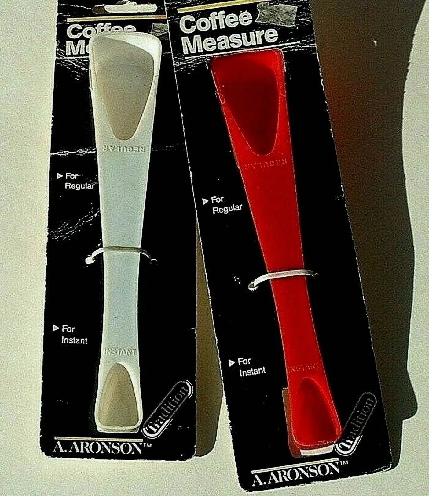 Set Of 2 Aronson Coffee Measure For Regular & Instant Coffee Plastic