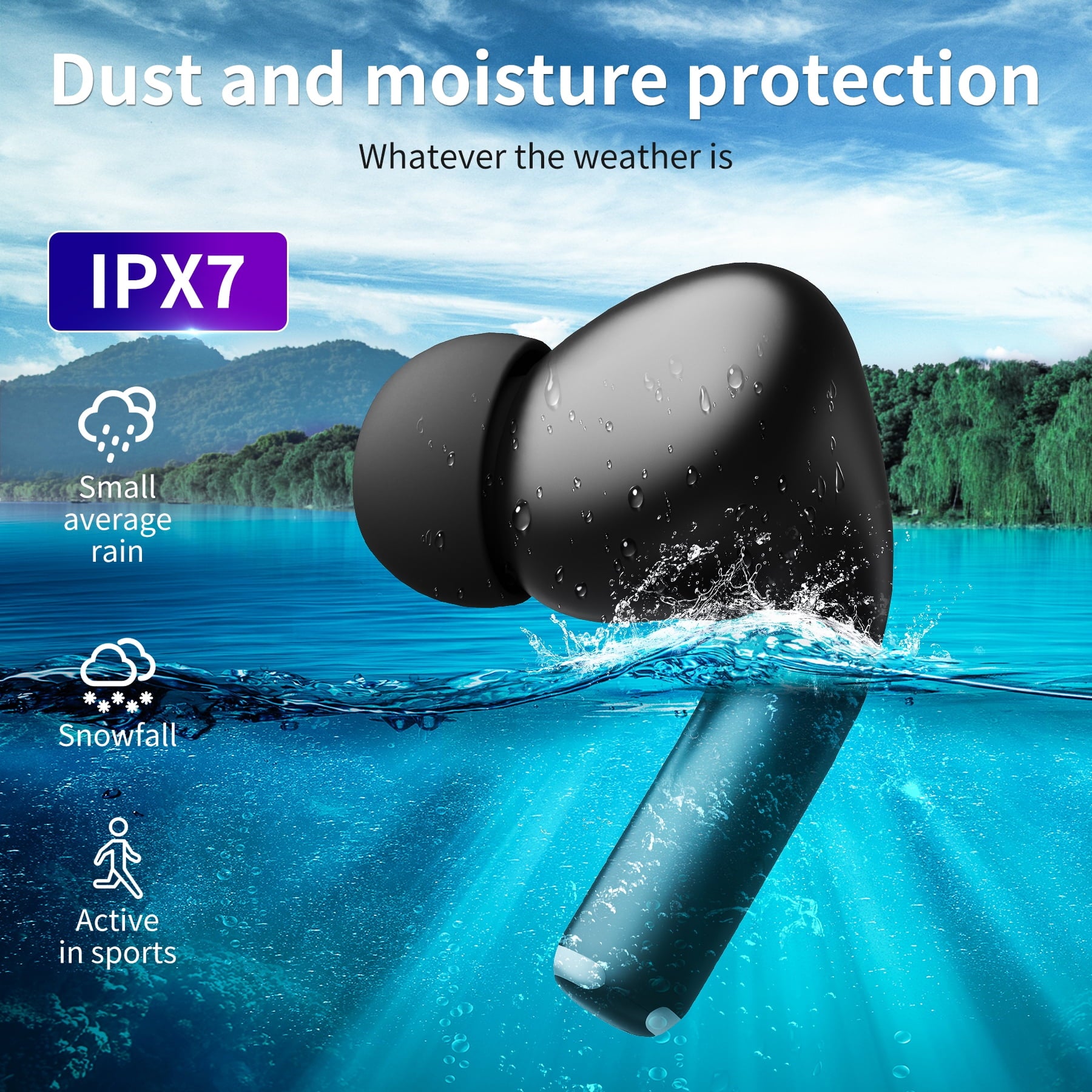 VEAT00L A9 ANC+ENC Earbuds with Smart Touch Screen,Bluetooth 5.4, HiFi Stereo Multiple EQ settings