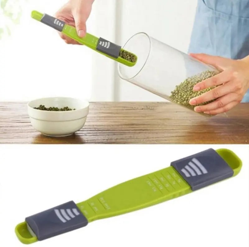9 in 1 Adjustable Measuring Spoon by CMC Products – Space Saver Tool – Precise Measurements – Double Sided Gram & ML Measuring Spoon for Dry or Liquid Ingredients Metering Spoons