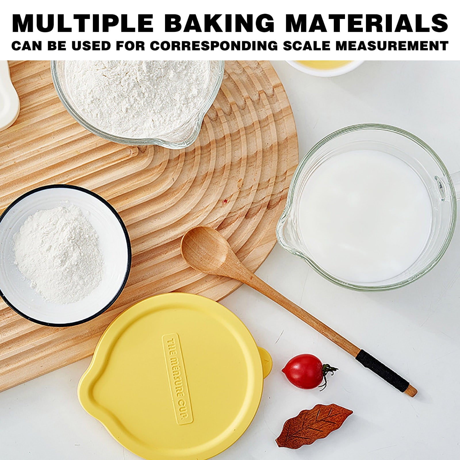 Modern Transparent Baking Measuring Cup Microwaveable Glass Cooking Cup with Handle Home Kitchen Baking Bowl