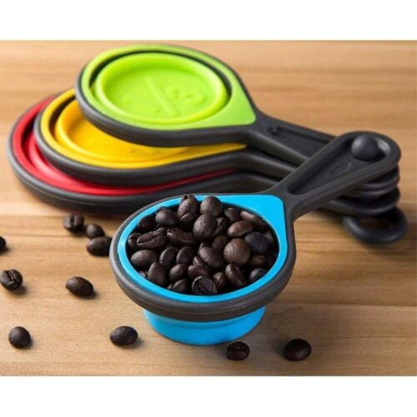 Kaslove Collapsible Silicone Measuring Cups with 60ml/80ml/125ml/250ml - 4 PCS