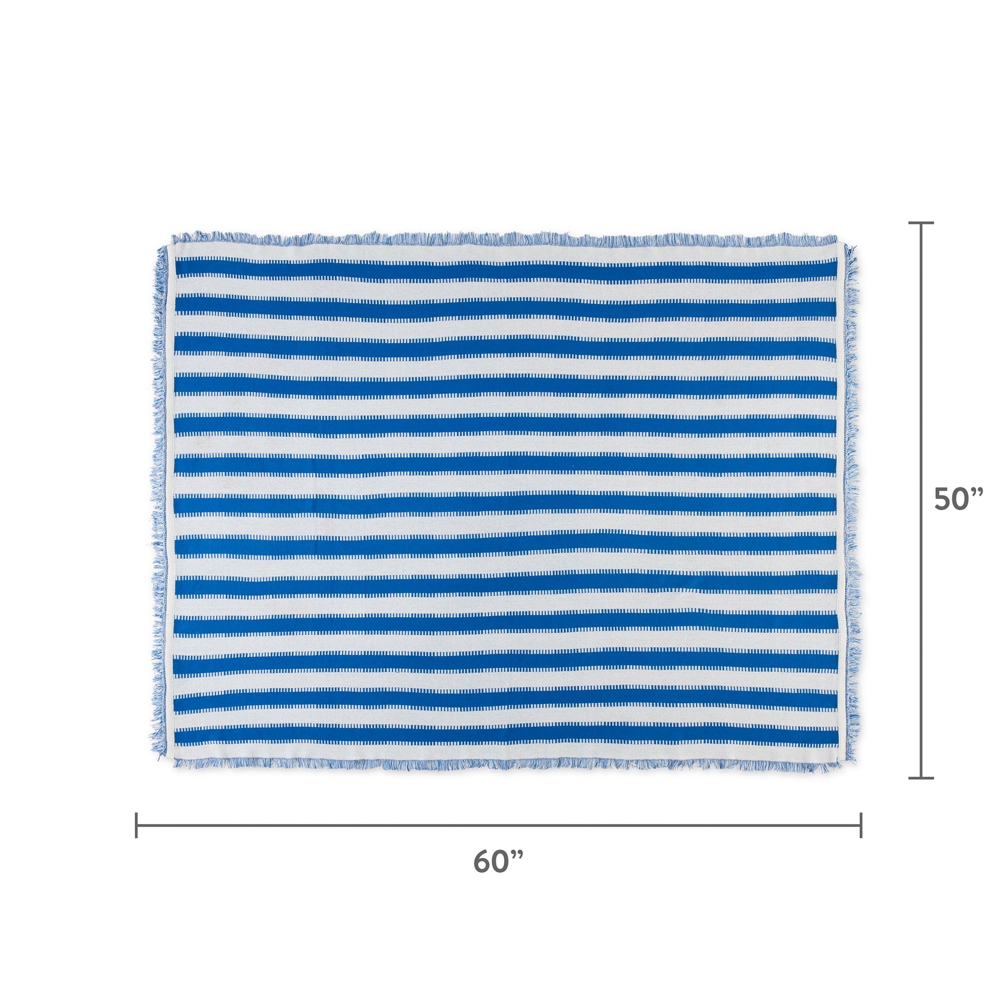 Mainstays by Becky G. & Alejandra Tapestry Knit Throw, Blue Stripe, 50" x 60"