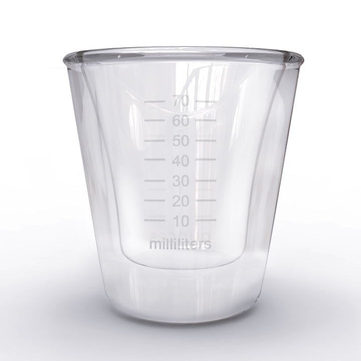 rattleware 3oz Glass, Double Wall, Graduated, 02169